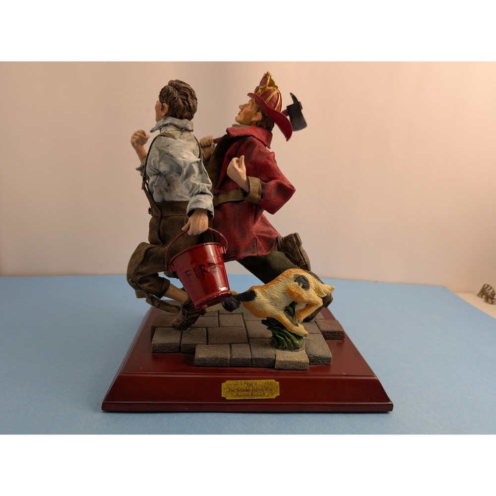 Norman Rockwell ‘Fire’ Statue Saturday Evening Post Figurine Gallery Collection